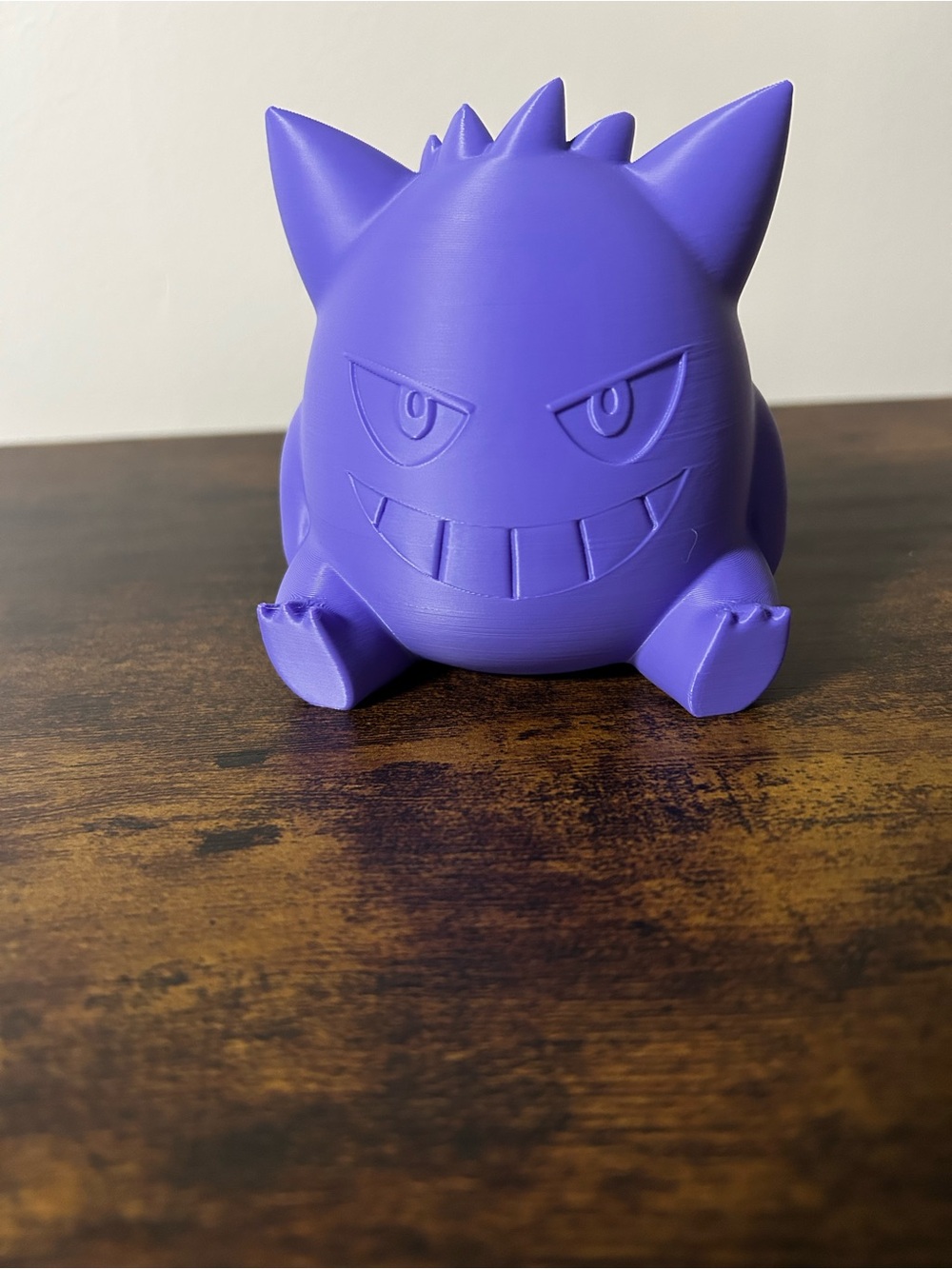 3d Printed Purple Gengar-Style Collectible Figure Unpainted